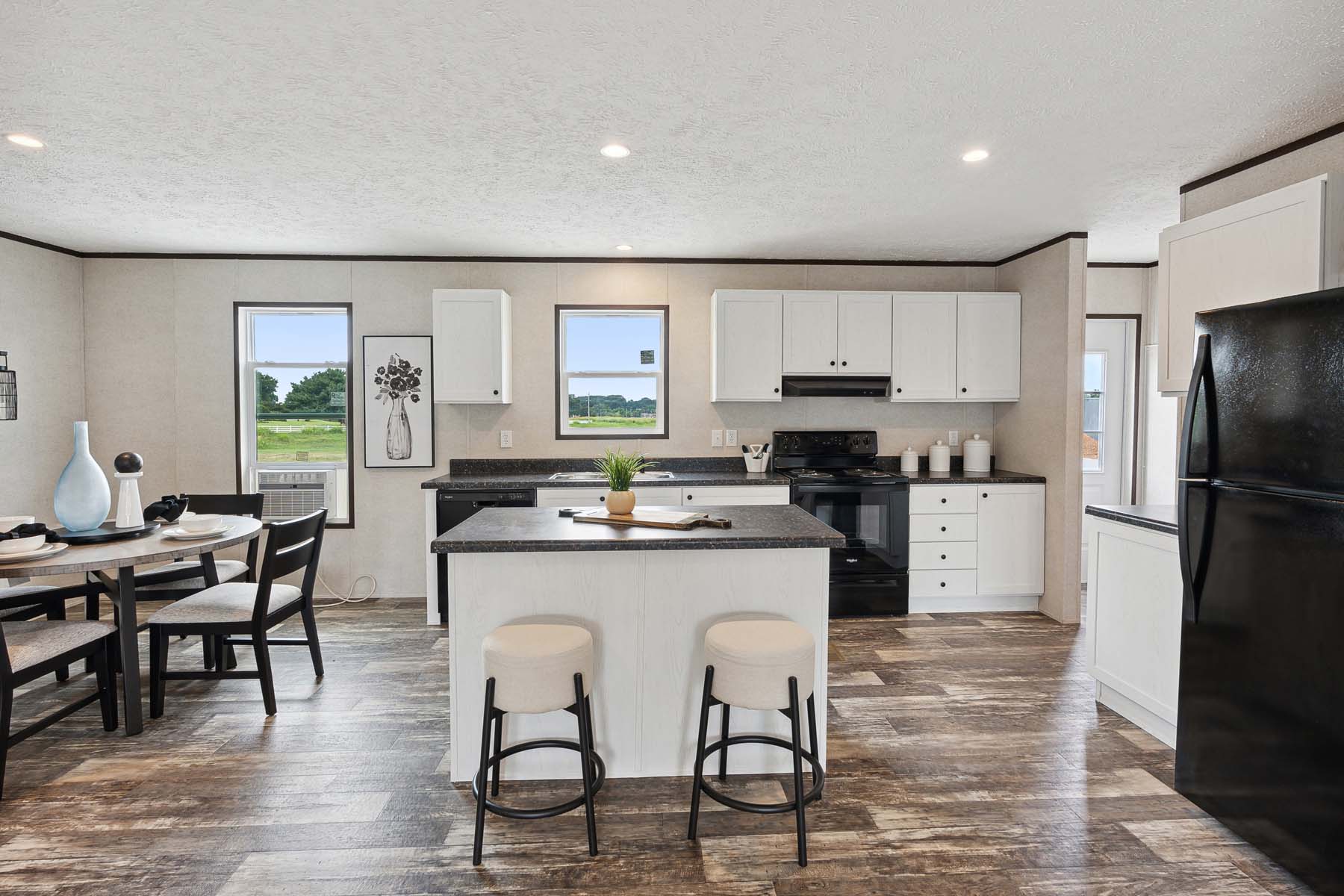 Champion Homes Apex kitchen and living area